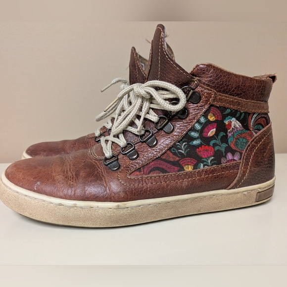 Inkkas Rooster Camping Boots Women's Size 9 Floral High-Top Sneakers - Picture 2 of 8